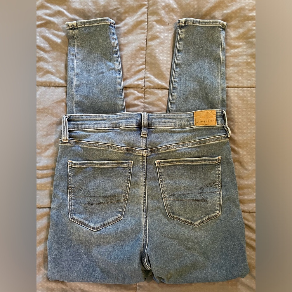 American Eagle Super Hi Rise Jegging Skinny Jeans Jeggings Medium Denim Size 10